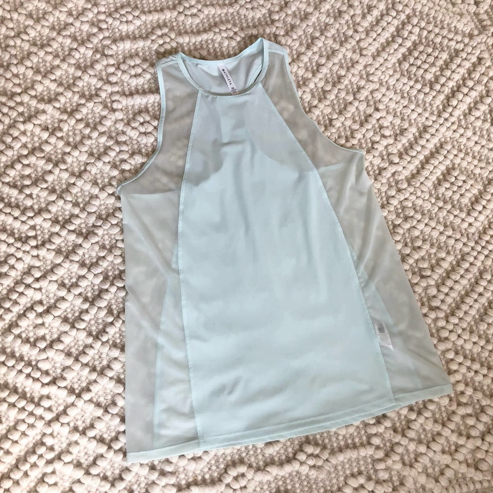 Athleta Sheer Tank XS Mint Green
